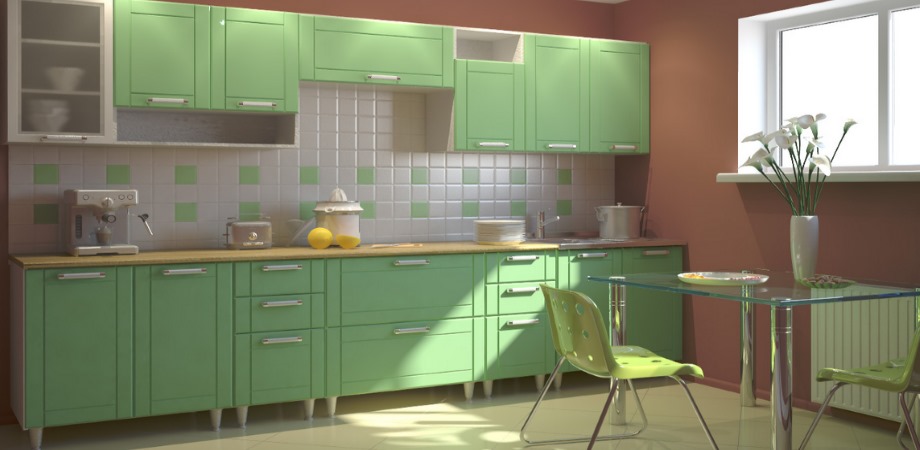 Мятная кухня 51 фото гарнитур цвета мяты в интерьере кухни особенности ментолового и других цветов